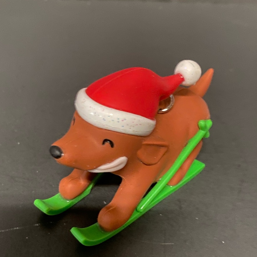 Bath & Body Works Hand Sanitizer  Holder. Skiing Christmas Dog